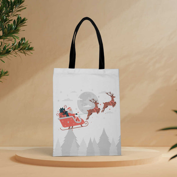 Reindeer - Christmas Theme Printed Tote Bag - Uncommongifts.in